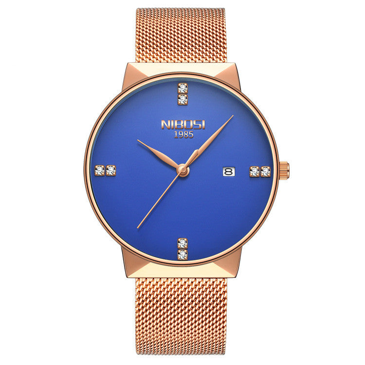 nibosi fashion ultra-thin mesh strap quartz watch