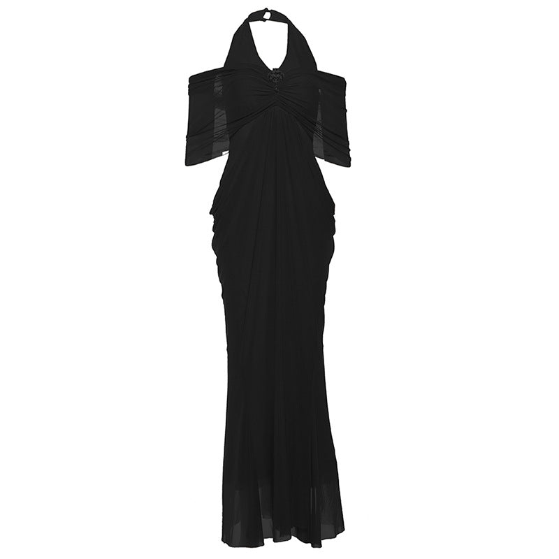 Strapless Mesh-Panel Bodycon Sheath Dress