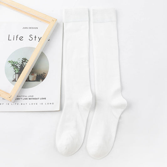 Ins Tide Autumn And Winter Solid Color Knee Socks Japanese Series