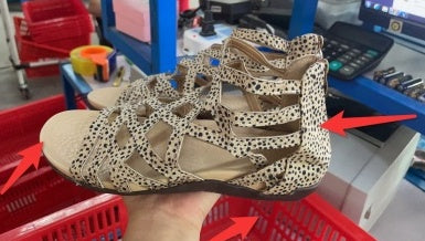 Wedge Heel Flat Cross Strap  Toe Women'S Shoes