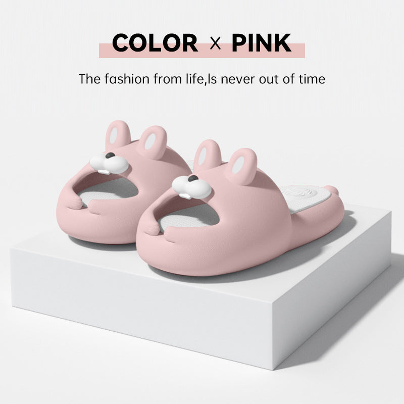 Cute Cartoon Moji Rabbit Soft Non-slip Thick Bottom Sandals