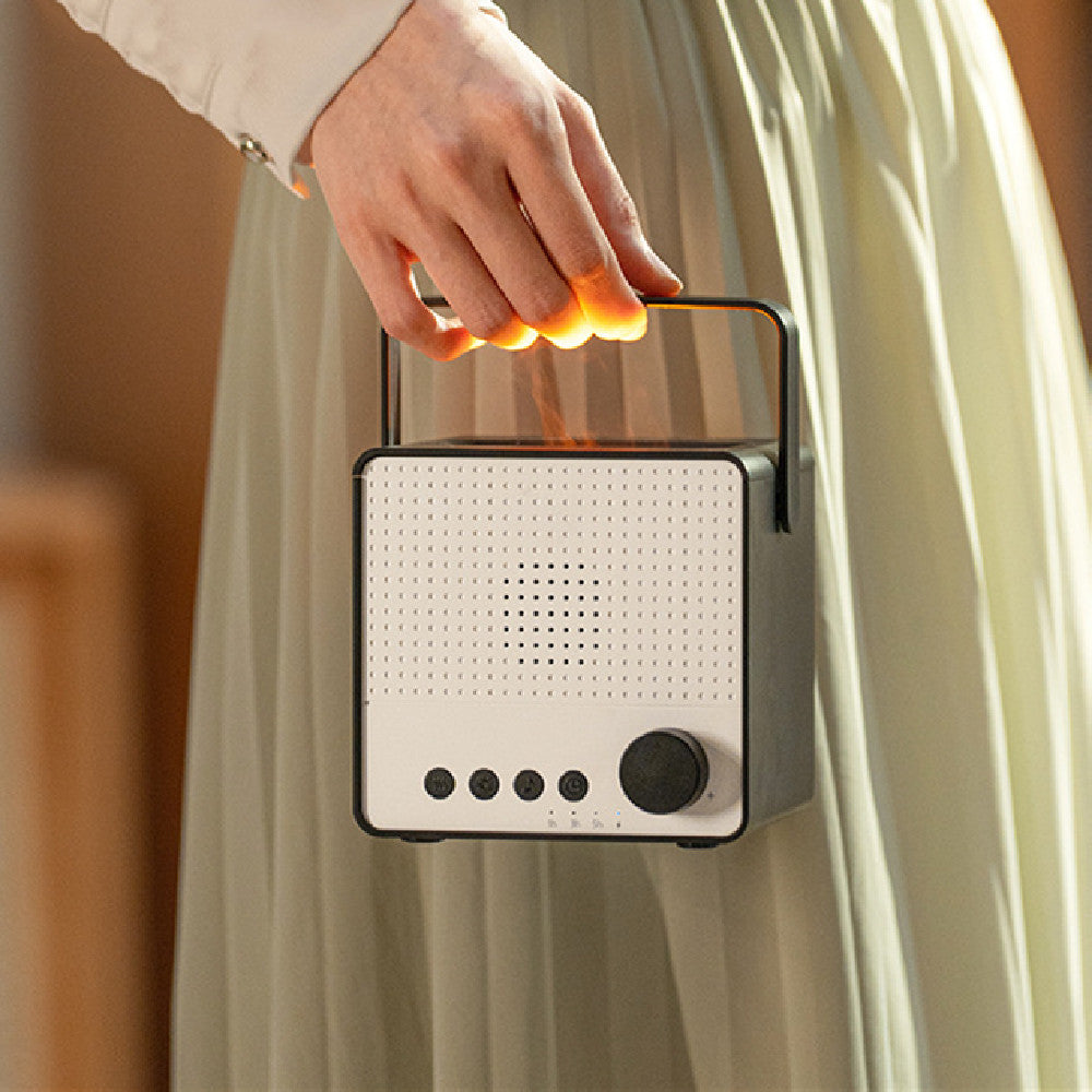 Timing Charging Decompression Flame Aroma Diffuser White Noise Bluetooth Speaker