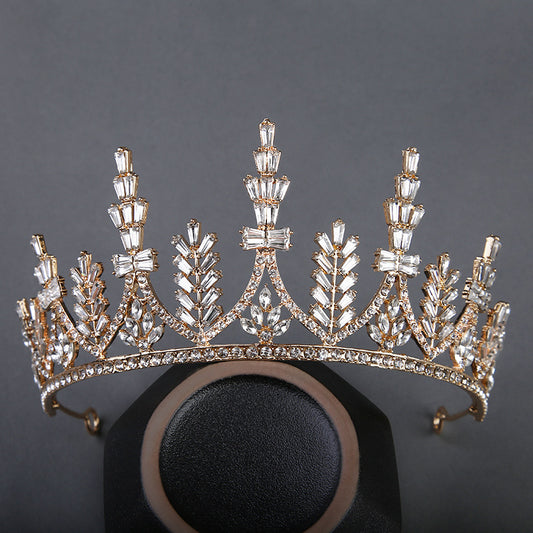 Korean Bridal Crown Jewelry Performance Alloy Pearl Headwear