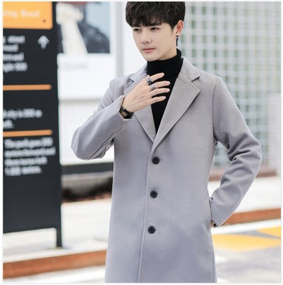 Men's wool coat Korean version slim
