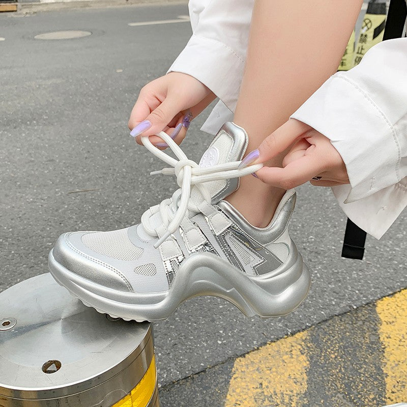 Transparent film jelly daddy shoes