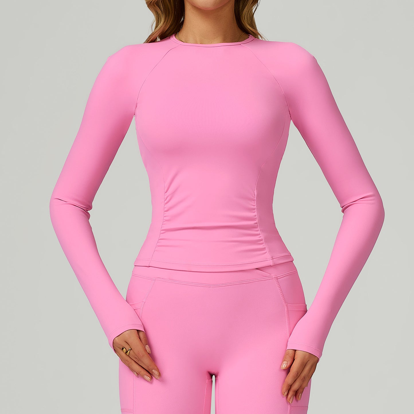 Outdoor Running Workout Long Sleeve Slim-fitting Belly Contracting High-grade Sports Top