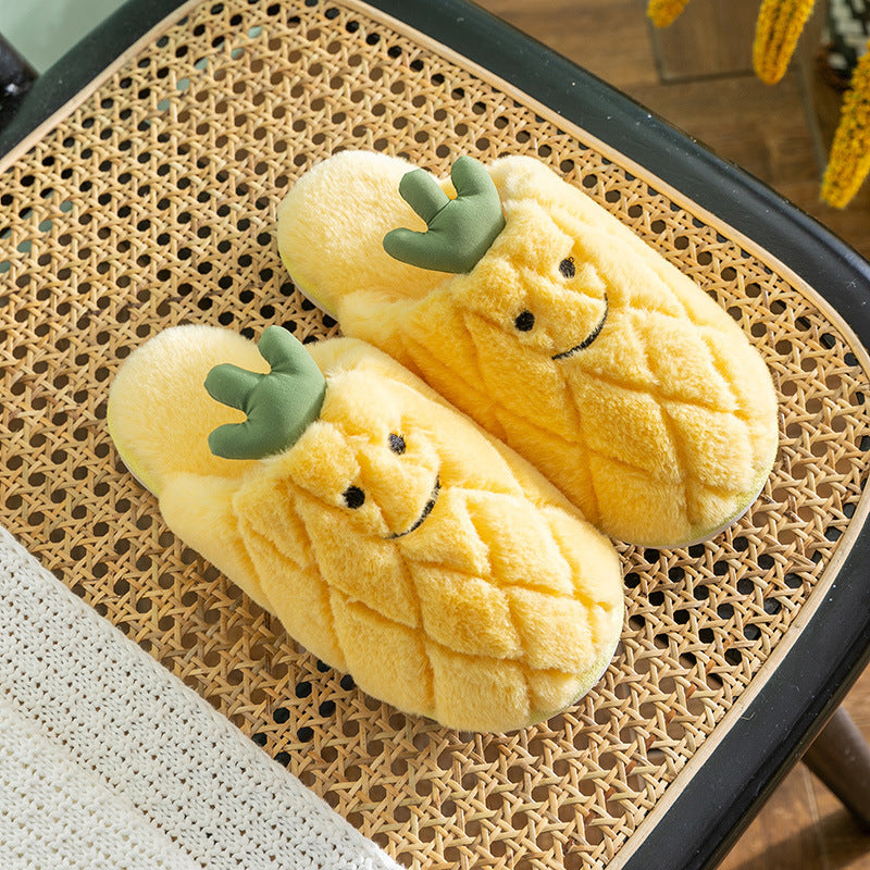 Cute Couples Home Autumn And Winter Plush Dormitory Non-slip Warm Household Slippers