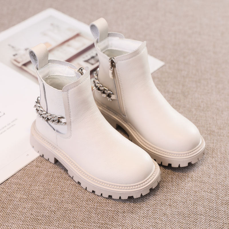 Girls British Style Boots Fashion All-match