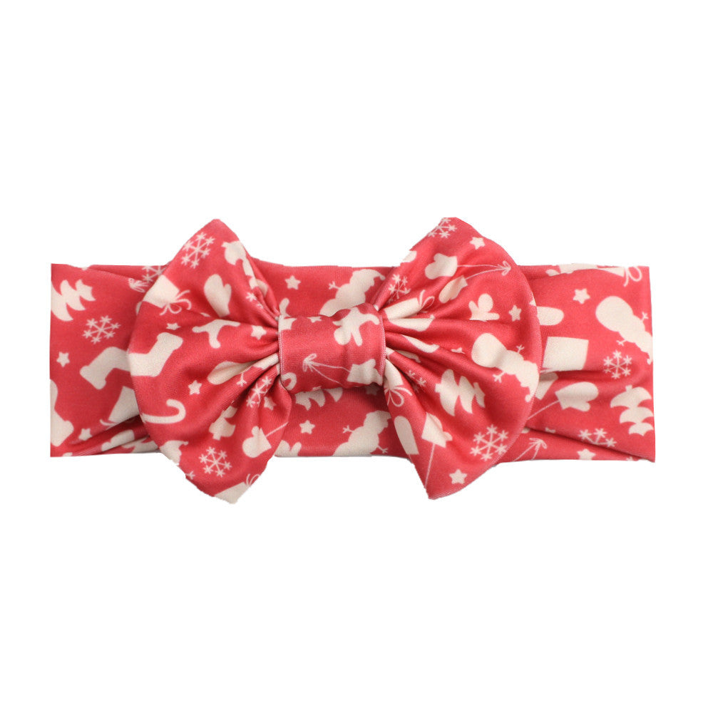 Bow print headband