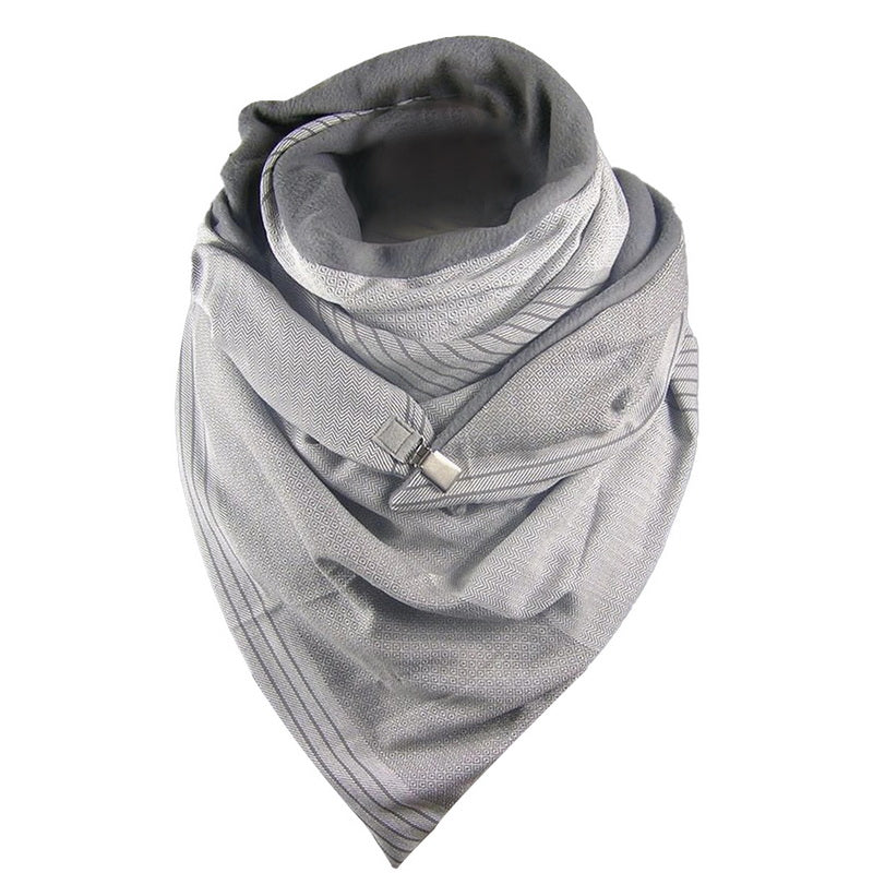 Padded Warm Shawl Printed Bib Scarf