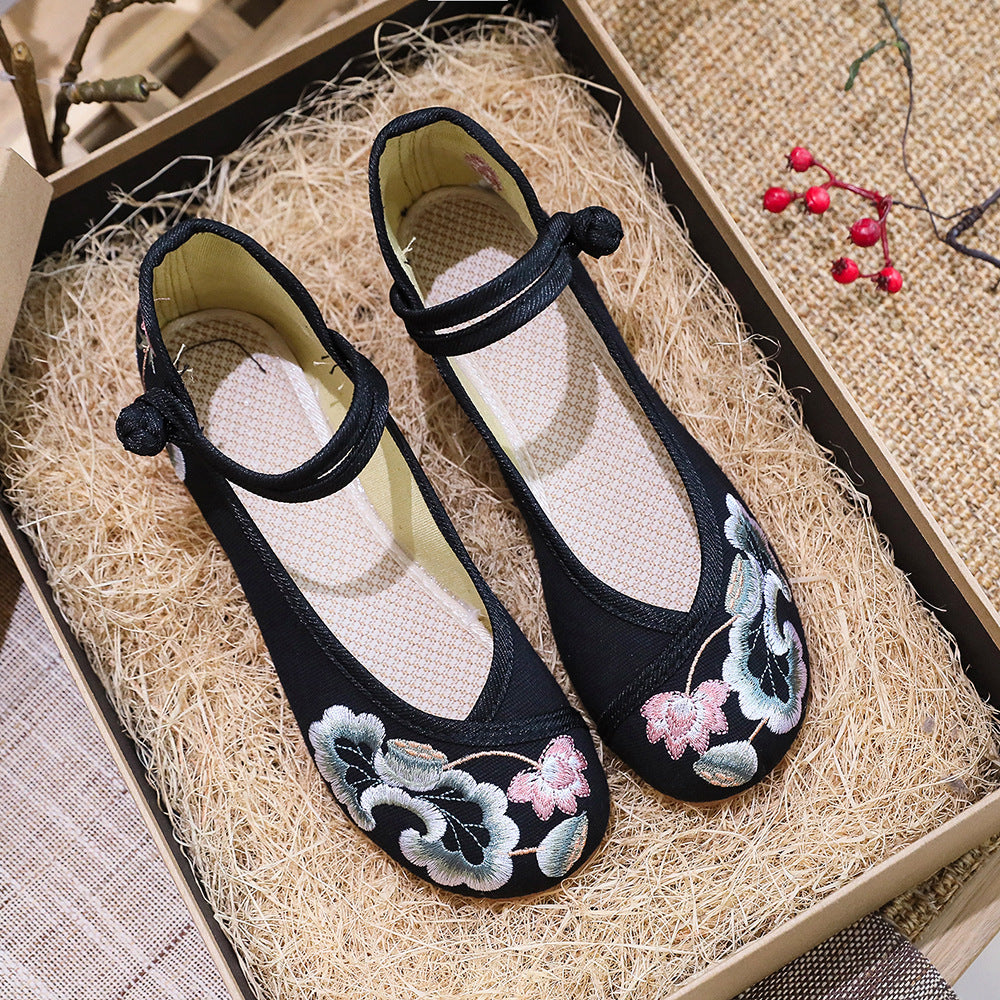 Embroidered Pumps Flower Women's Cheongsam Match