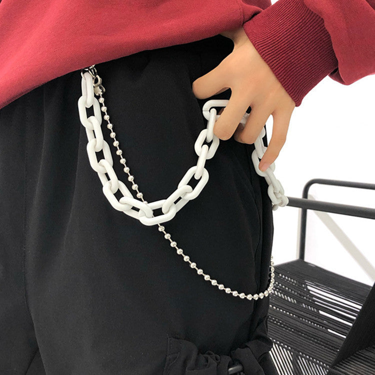 Red Waist  Candy Color Resin Trouser Chain Hanging Ornaments