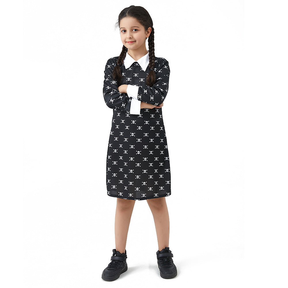 New Children's Cos Costume Female Skull Dress