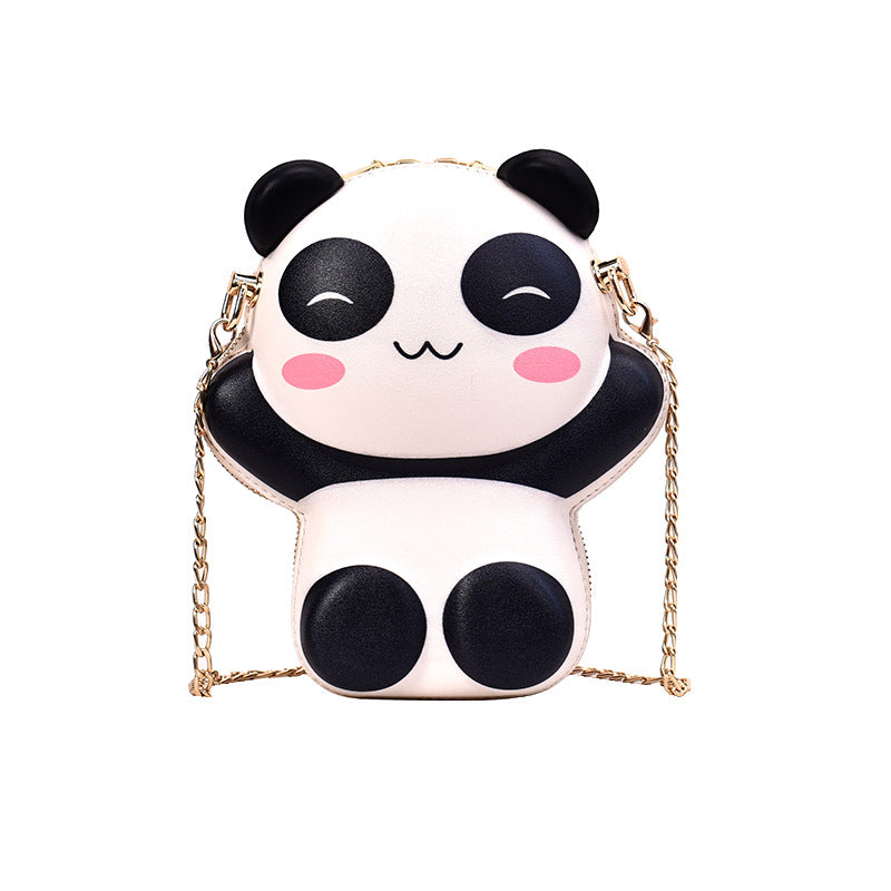 Cartoon chain panda shoulder bag