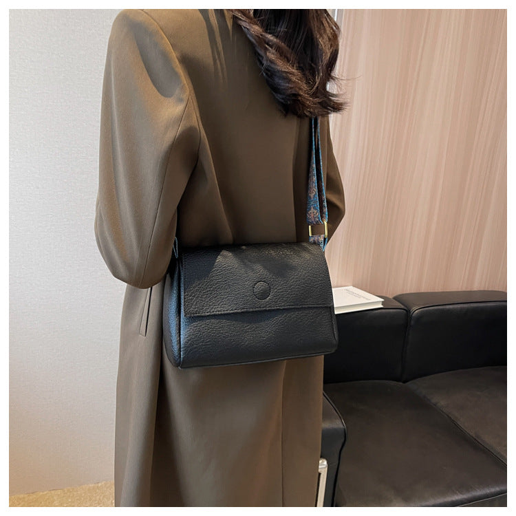 Retro Broadband Crossbody For Women's Minimalist Small Square Bag