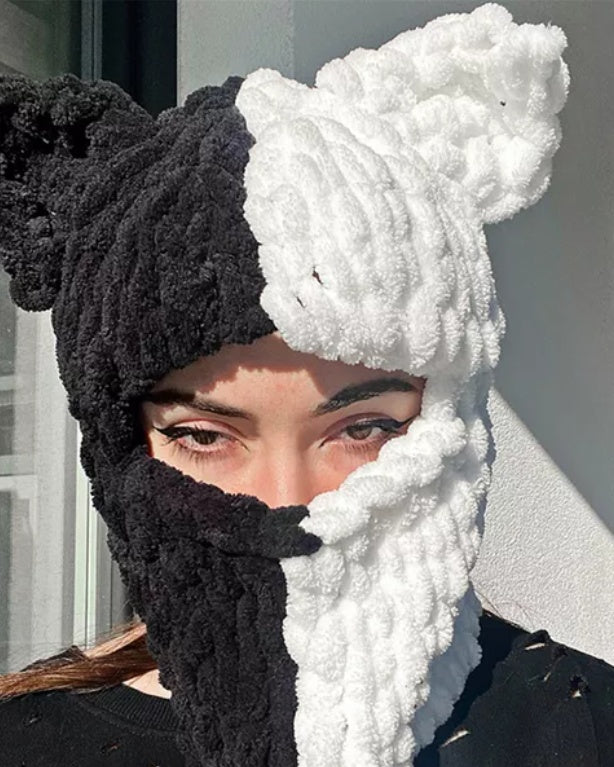 Thickened Devil Mask Warm Travel Fleece