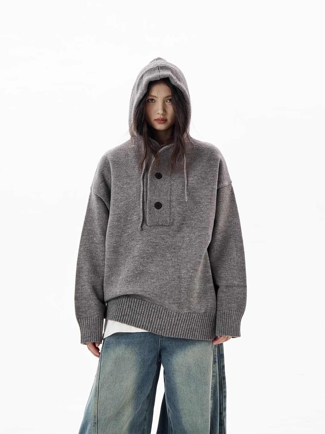 Hooded Sweater Women's Loose Sweater Coat