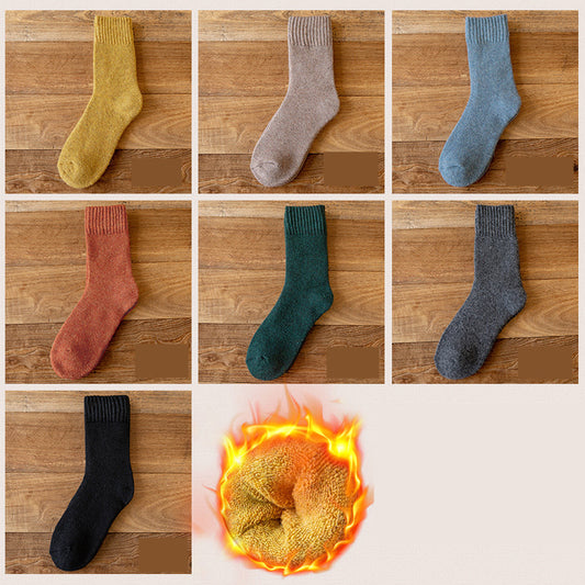 Plus Velvet Thick Warm Towel Long Tube Cotton Socks