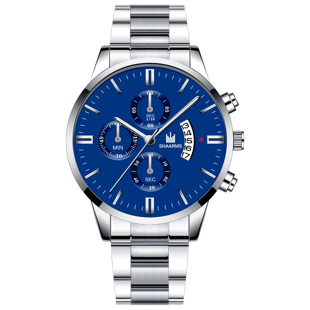 Men's steel band quartz watch