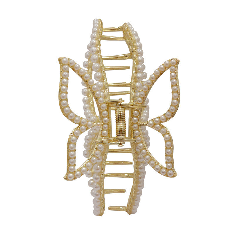 Women's New Temperament Pearl Butterfly Clip