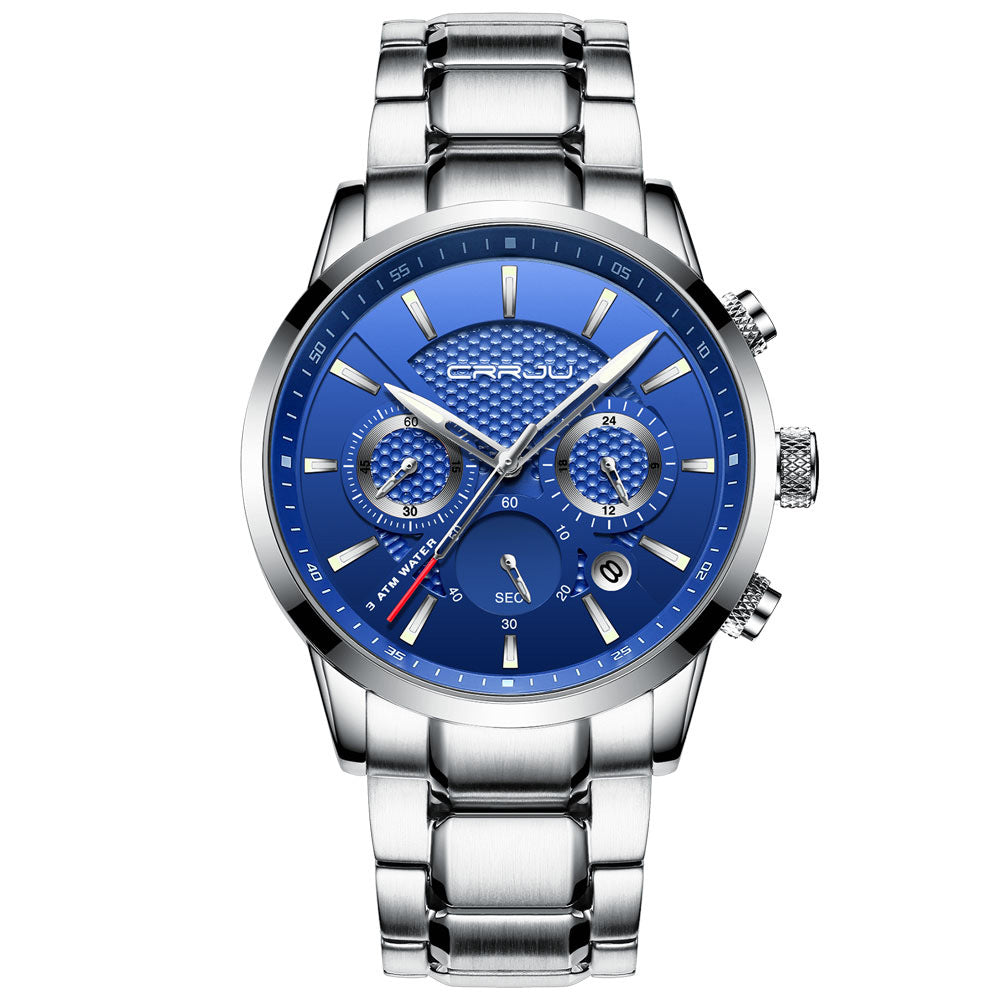 Steel belt men's sports watch