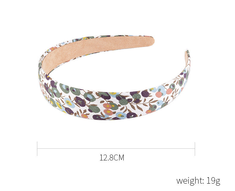 Floral Fine Hair Band Set Fabric Printing  Headband