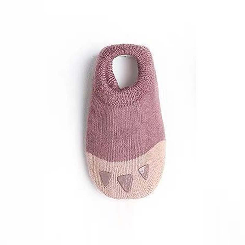 Autumn And Winter Terry Thickening Baby Floor Socks Cartoon Bear