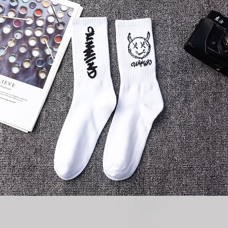 Spring And Autumn Sports Graffiti Men's Basketball Socks