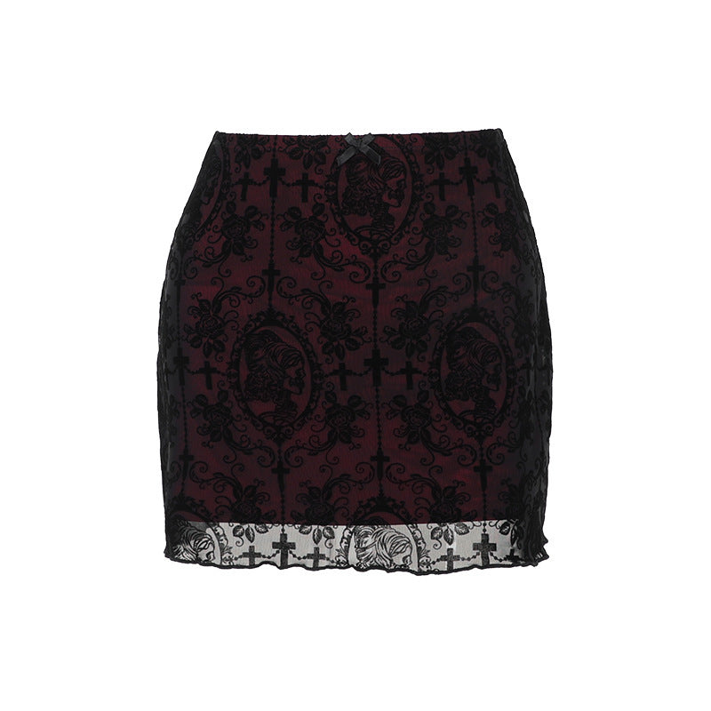 Women's Velvet Double-layer Skirt