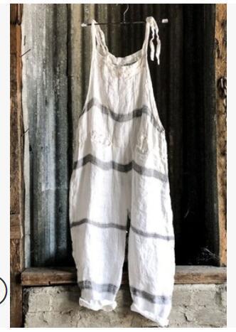 Vintage Print Wide Leg Women's Jumpsuit