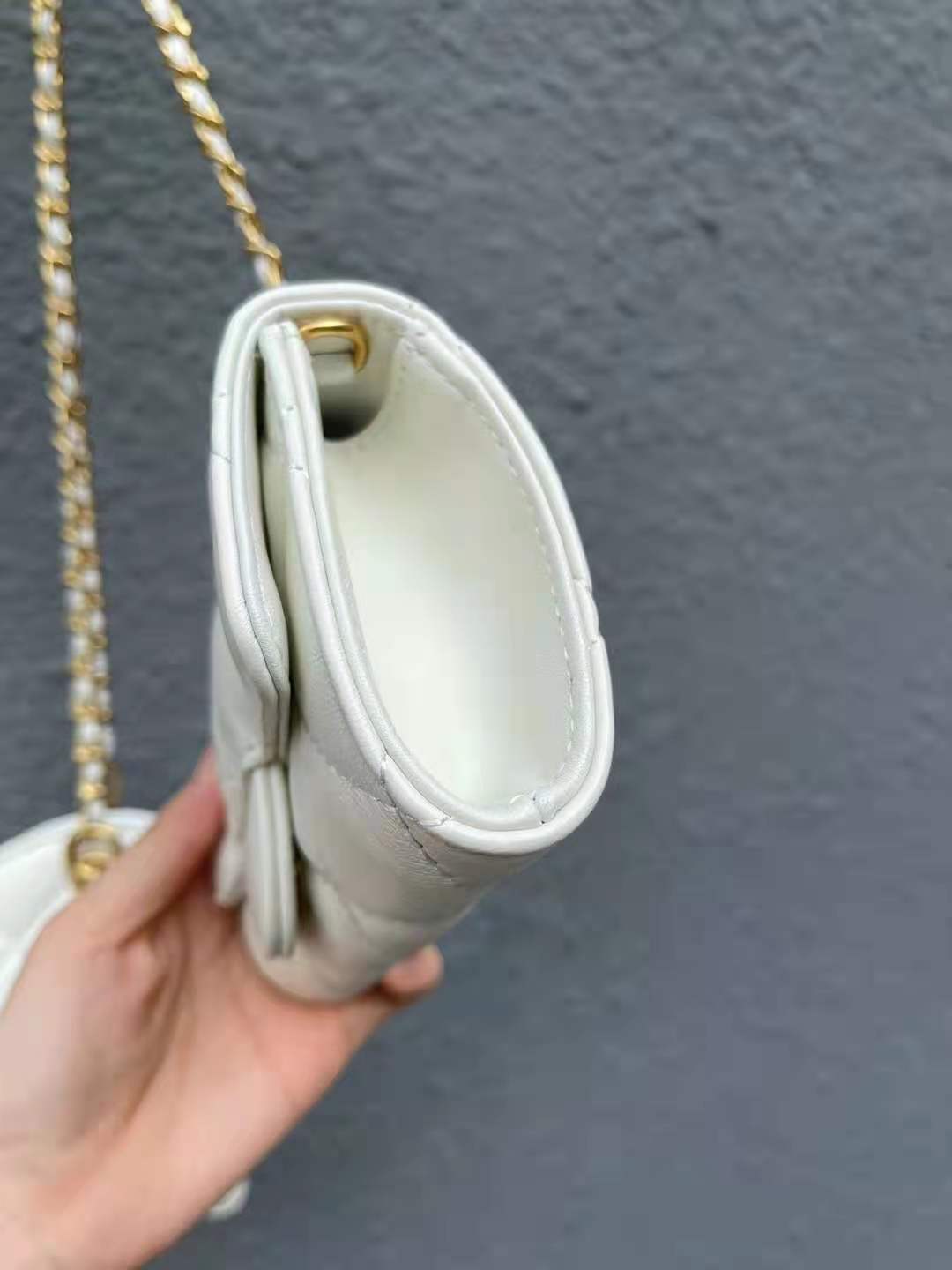 Diamond Chain Small Square Bag Mini Lipstick