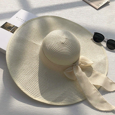 Women's Summer Beach Straw Hat With Big Brim