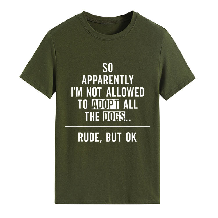 Fashion Round Neck Letter Loose Short Sleeve T-shirt For Women