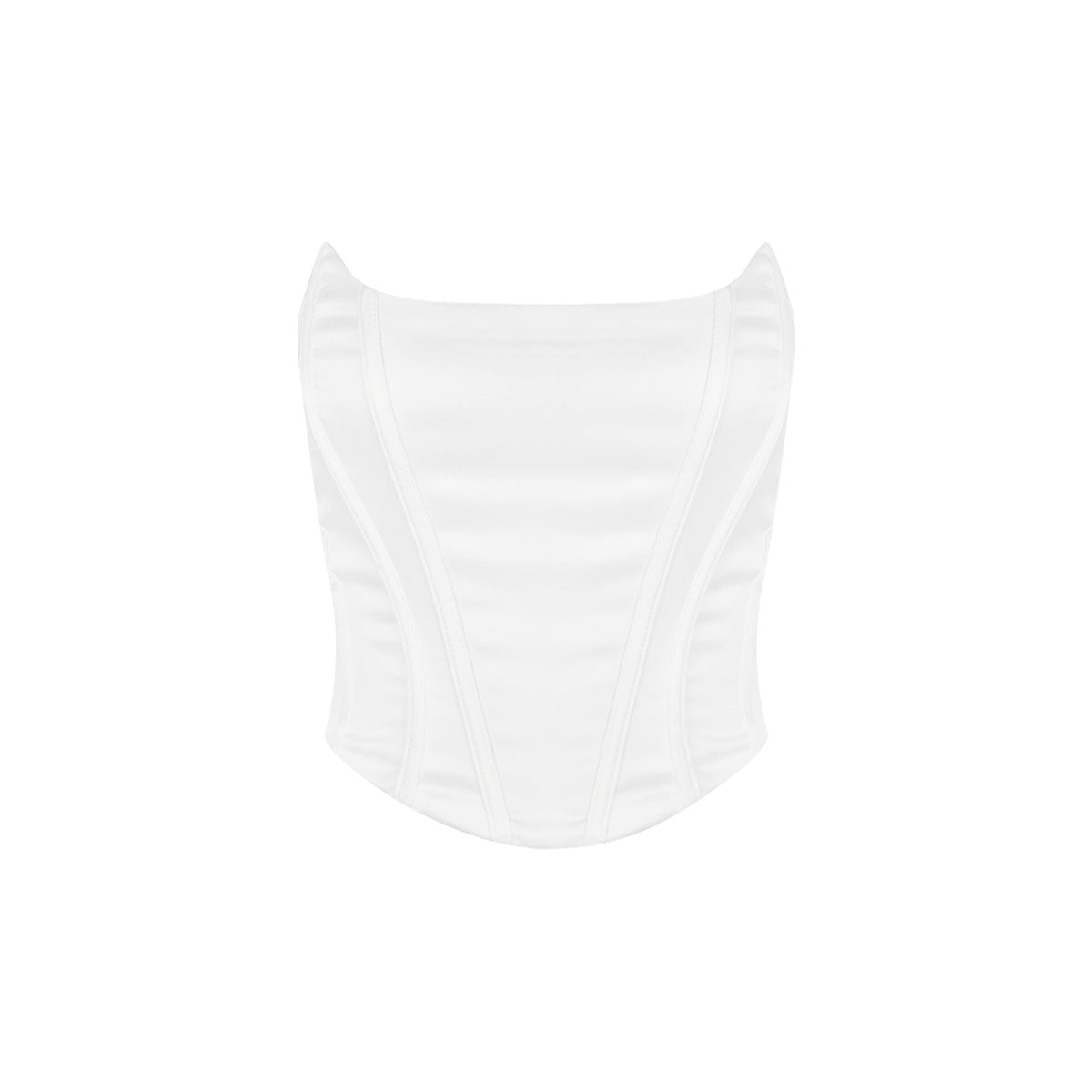 Women's Tube Top Vest Corset Short Cropped Navel Strap Corset Fishbone Top