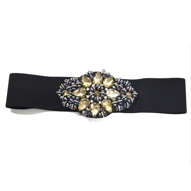 Women's Sweet And Elegant Color Rhinestone Inlaid Girdle