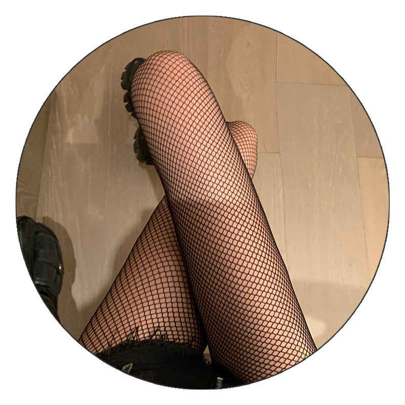 Black And White Fishnet Stockings Hollow Harajuku Hot Girl Sweet And Cool