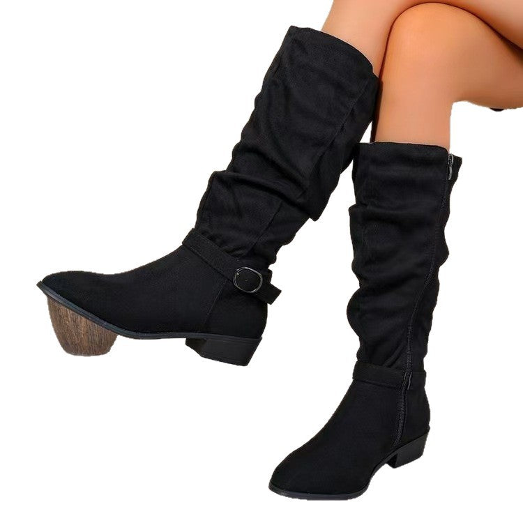 New Autumn Winter Belt Buckle Accessory For Womens Long Boots