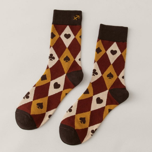 12Constellations Embroidered Socks Autumn And Winter