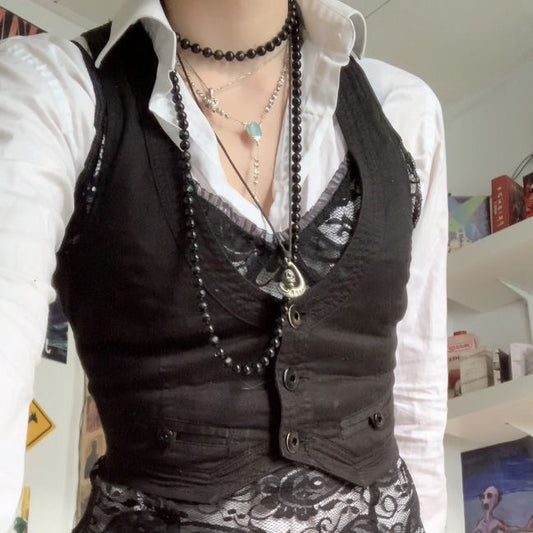 Women's Dressy Waistcoat Racerback Vest Tuxedo Suit Waistcoa