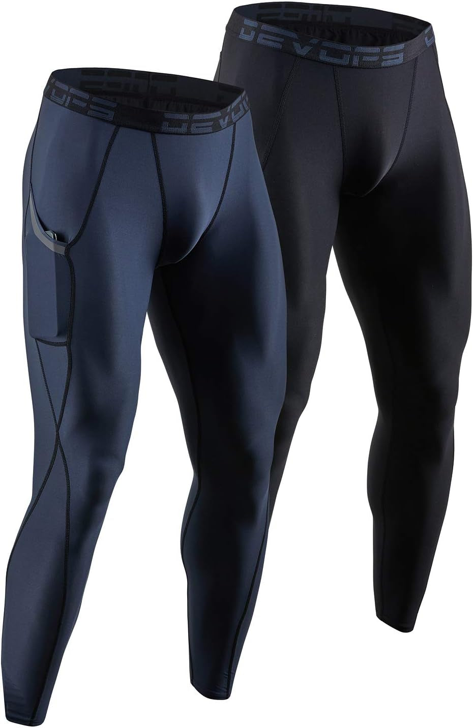 2 or 3 Pack Men'S Compression Pants Athletic Leggings with Pocket/Non-Pocket