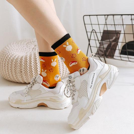 Winter Cartoon Animal Sweat Absorbing Warm Women's Socks