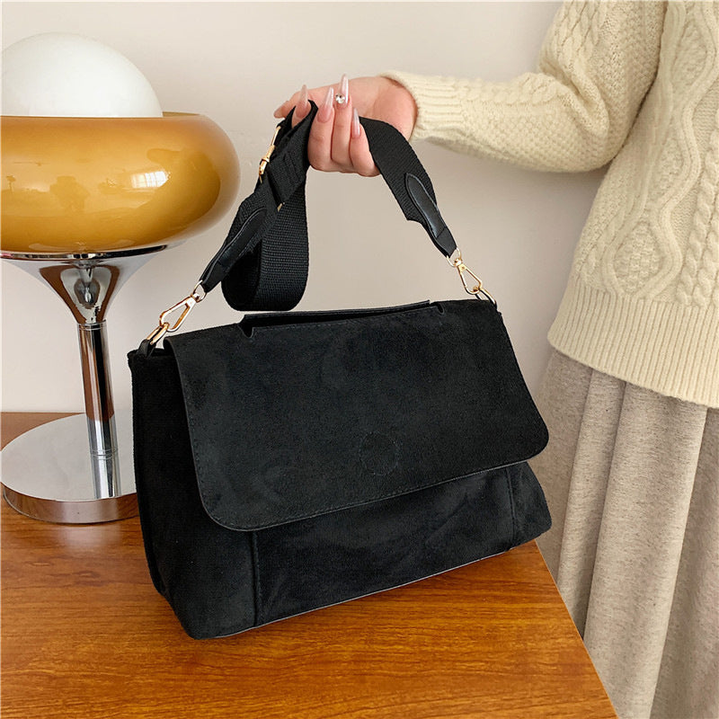 Fabric Women's Bag Stylish And Simple New Retro Solid Color