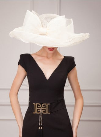 Three-tiered Flax Casual All-match Hat For Lady