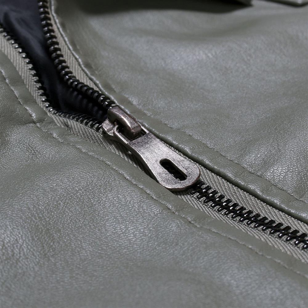 Herre Casual Slim-fit Læderfrakke