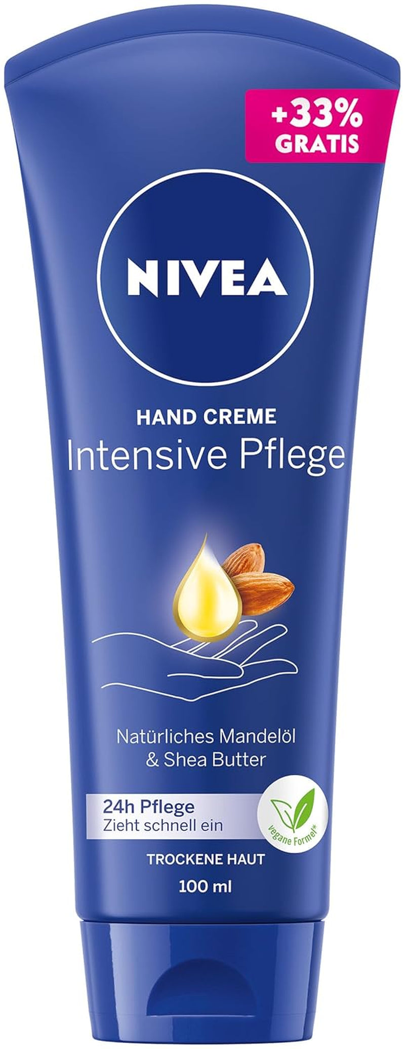 NIVEA Intensive Pflege Hand Creme (75 Ml), Reichhaltige Hautcreme Mit Mandel-Öl Für Intensive Feuchtigkeit, Handpflege Mit Dem Einzigartigen NIVEA Duft