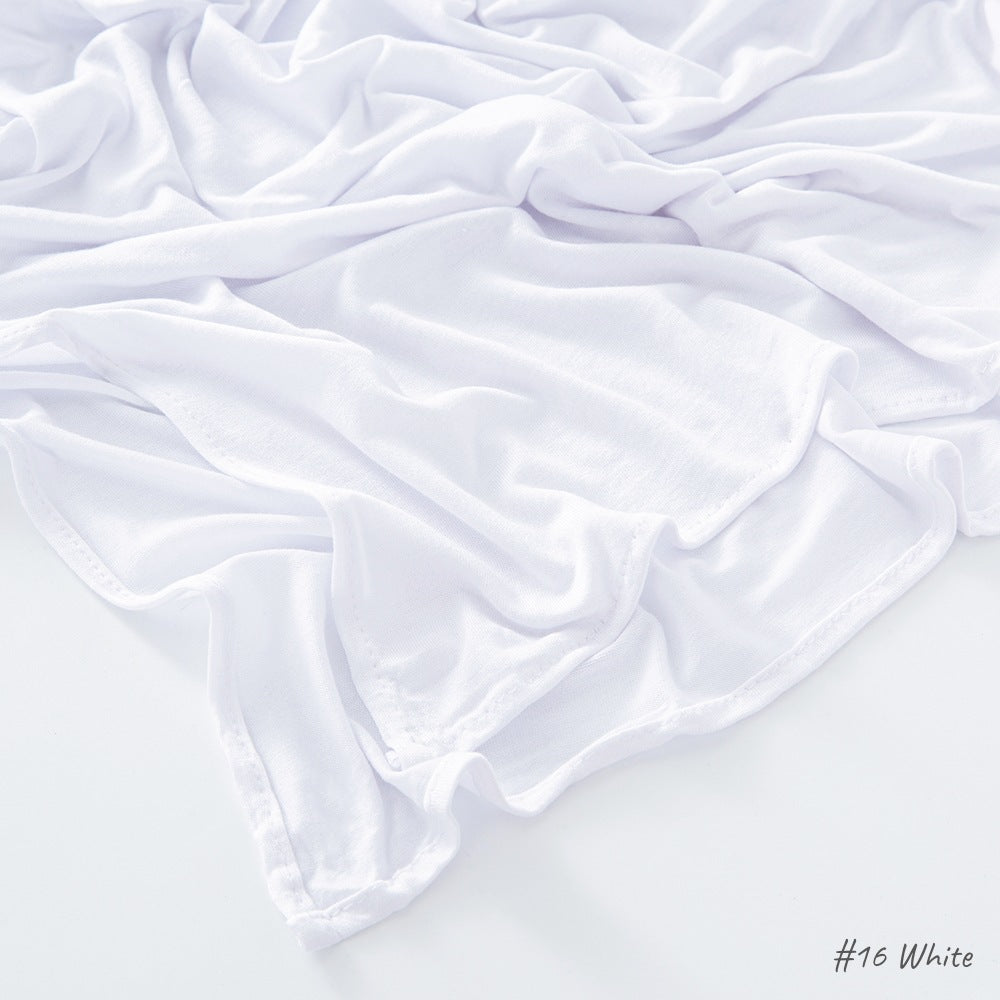 Malaysia Pure Color Modal Curling Mercerized Cotton Scarf
