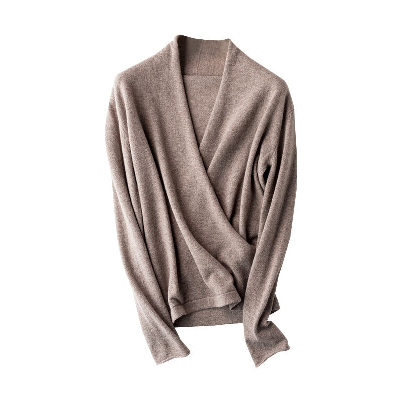 Pure Wool V-neck Women's Sweater