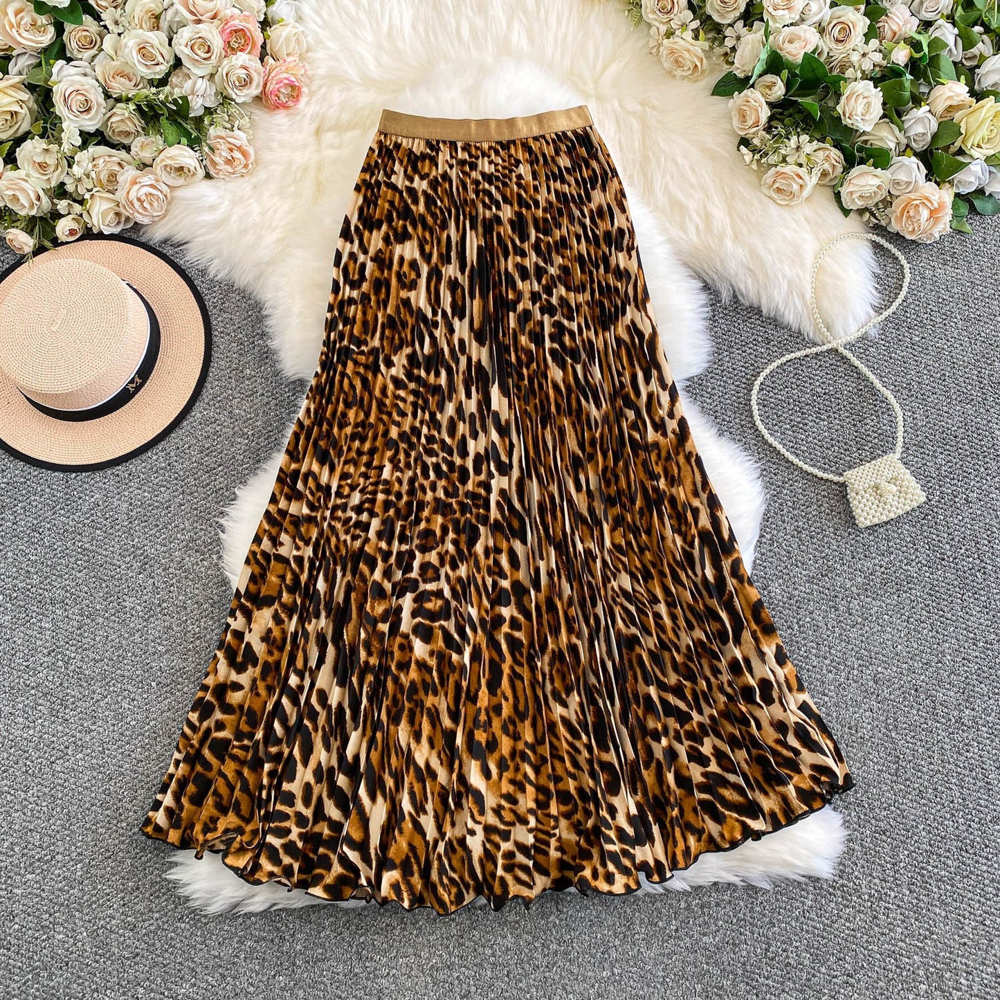 Small-brand Trendy Leopard-print Skirt With A Chic Western Vibe