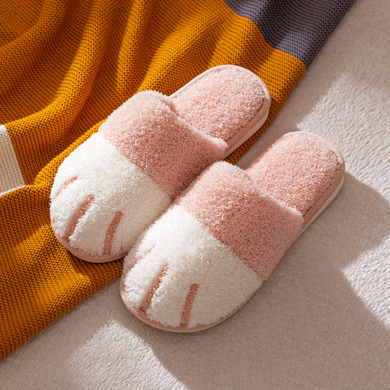 Cute Warm Plush Home Home Winter Indoor Non-slip Slippers