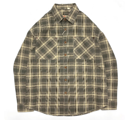 Retro All-cotton Plaid Men's College Loose Casual Long-sleeved Shirt